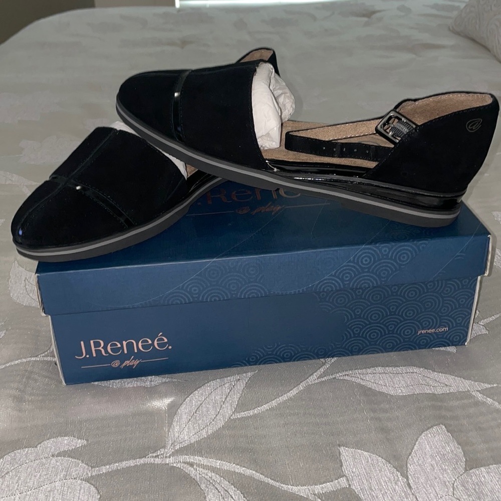 J.Renee black suede shoe